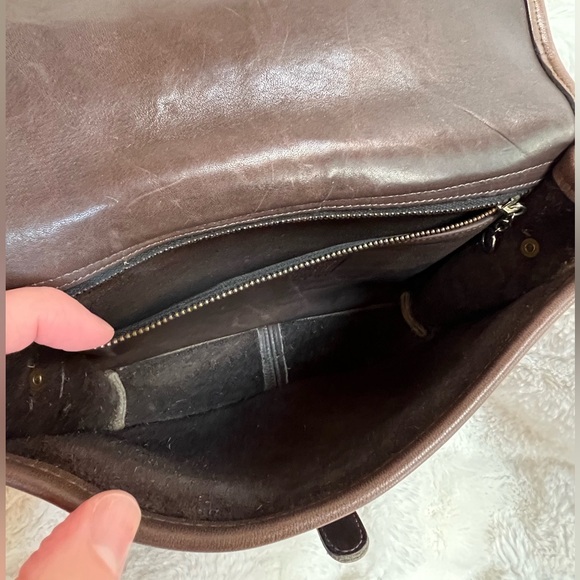Vintage Coach Buckled Pouch/Saddle Pouch made in New York City brown 1970s - Picture 10 of 15